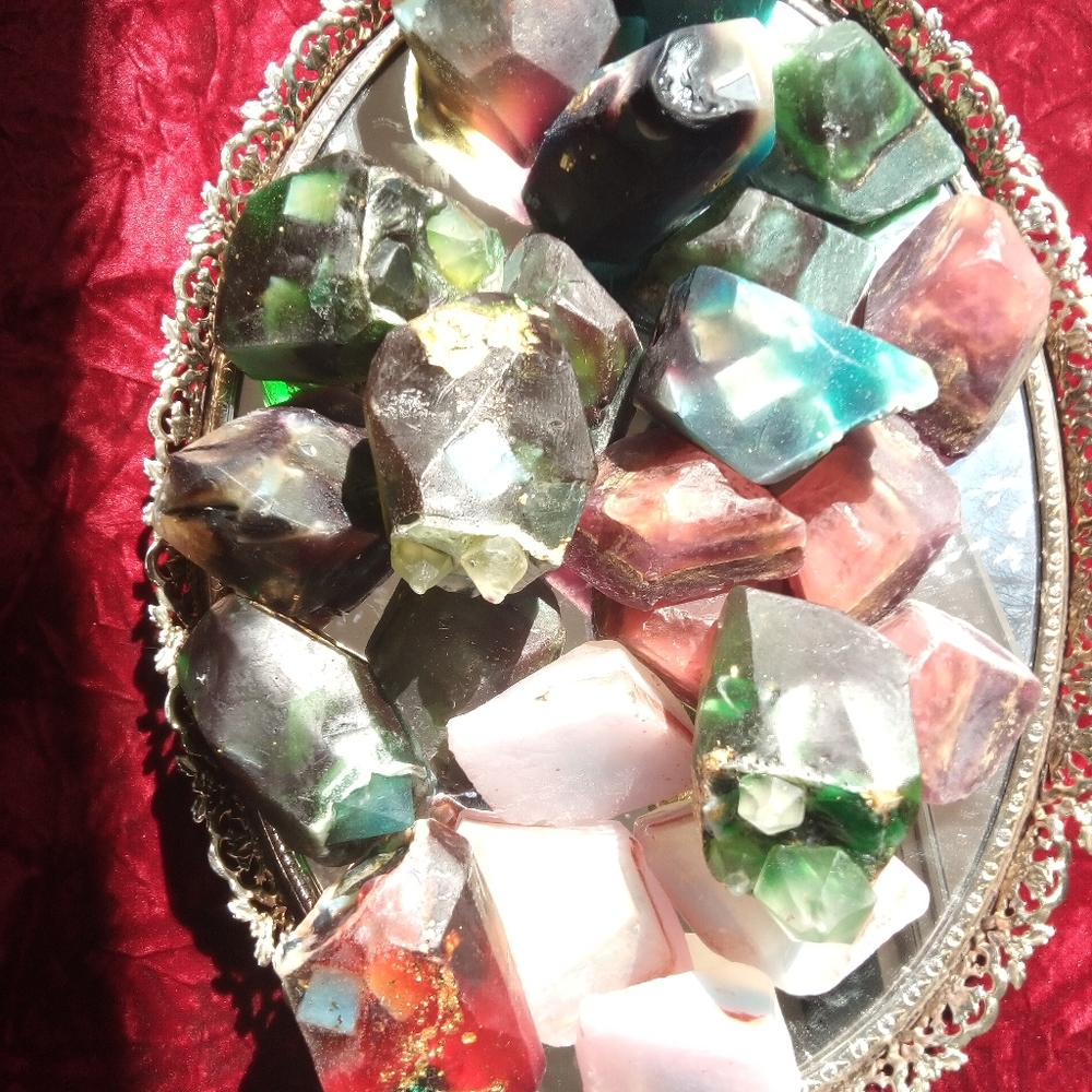 Hand made geode soaps